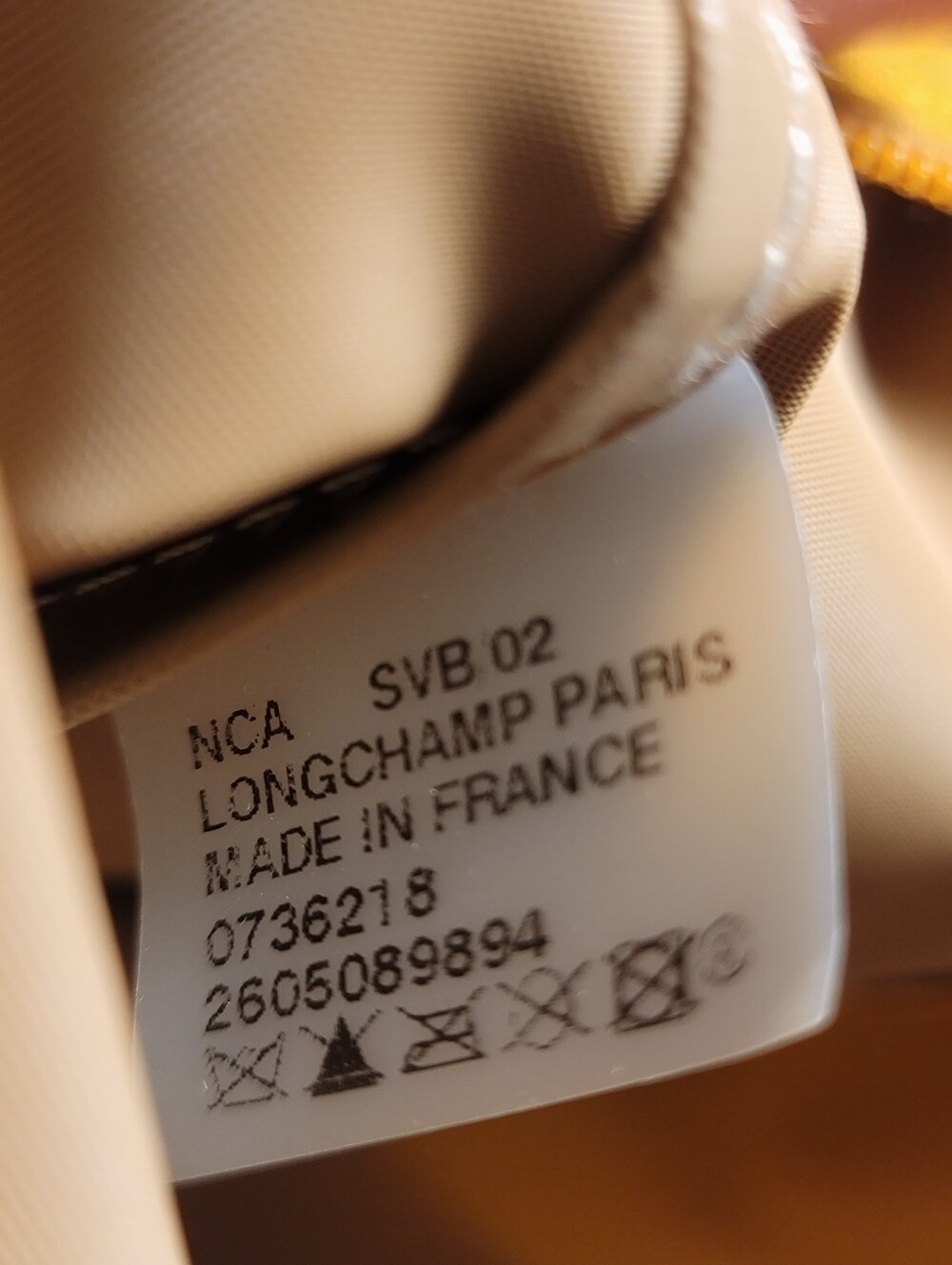 LONGCHAMP PARIS Le Pliage Mustard Yellow Small Nylon Tote Made in France - Picture 6 of 8